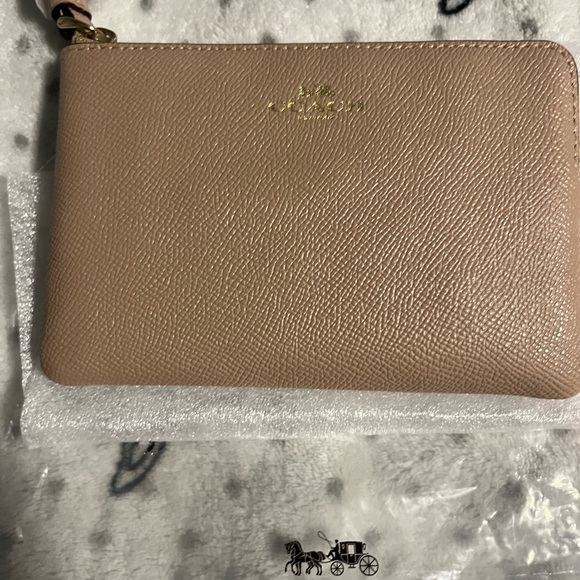 Coach Tan Mini Leather Bag with Zipper Closure - Picture 1 of 6